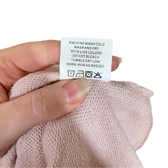 Lingua Franca Harris Walz Embroidered Crew Organic Cotton Sweatshirt Light Pink - Picture 6 of 6